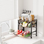 Fruit Vegetable Basket for Kitchen,3 Tier Pantry Organizers and Storage,Snack Organizer for Countertop,Pantry Cart,Metal Wire Storage Shelf Organizer Baskets for Kitchen, Pantry, Bathroom - Image 2