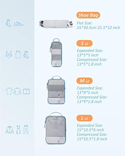 BAGSMART Compression Packing Cubes for Travel Essentials - Image 2