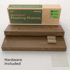 Solid Wood Floating Shelves for Wall 20 Inch Walnut, Wooden Bathroom Shelf - Image 6