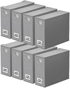 SpaceAid 8 Pack Bed Sheet Organizers and Storage, Foldable Sheet Organizer for Linen Closet, Sheets Set Folder Keeper with Window XL (Queen & King Size) Bedding Container (Gray, 8 Pack) by SpaceAid