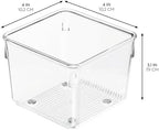 iDesign Plastic Drawer Organizer Bins, Set of 6, Clear - Image 3