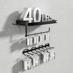 SUNTECH Garage Paper Towel Holder with Tool Hanger Wall Mount, Black - Image 2