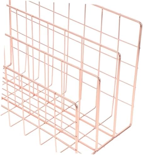 Desktop Mail Organizer File Sorter Iron Desk Paper Holder Rack - Image 3