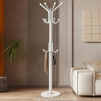 Kertnic Modern Coat Rack Freestanding with Natural Marble Base & Sturdy Metal Frame, 11 Hooks Hall Tree for Jackets, Hats, Bags, Entryway Organizer for Bedroom, Living Room, Closet (11 hooks-White) - Image 6
