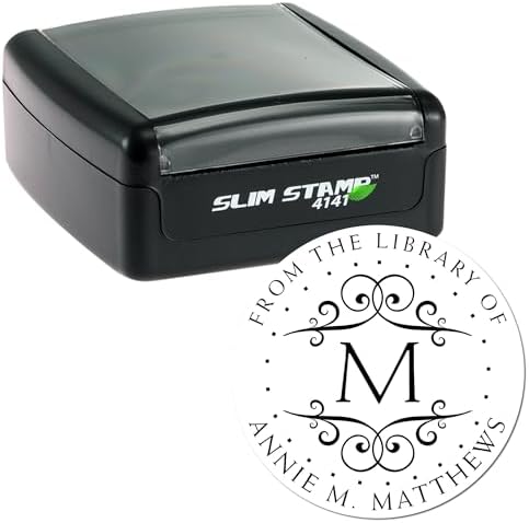 Customized Portable Pre-Inked Dotted Monogram Personalized Home Stamp - Ideal Islamic Gift for Muslim Community Leaders - Ideal Customized Book Stamp for Personal and Professional Use - and Durable - Image 2