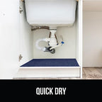 GORILLA GRIP LeakGuard Under Sink Mat for Kitchen Cabinet, 24x60 Navy - Image 6