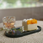 Emerald Green Marble Tray | Bathroom Jewelry Organizer | Spa-Quality Perfume Tray for Dresser, Nightstand, Makeup Table | Natural Stone & Non-Slip Base,9.8"x4.7"x0.6" - Image 5