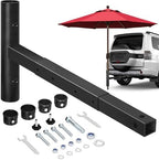 EliteShade USA Trailer Hitch Patio Umbrella Holder for 2 Inch Receiver, Heavy Duty Truck Hitch Umbrella Stand Mount for SUV, RV, Tailgate Parasol Holder for Camping, Sports, Fits 1.5"-1.9" Poles by EliteShade