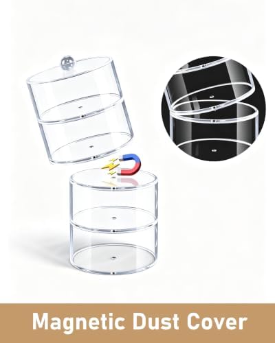 Belt Organizer, 4-Tier Acrylic with Dust Cover, for Closet, Clear - Image 3