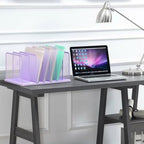 Kuntine.B 7-Section Upright Desk File Organizer Purple 1 Pack - Image 6