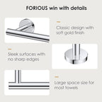 FORIOUS Towel Bar Towel Racks for Bathroom Wall Mounted 30" Chrome - Image 6