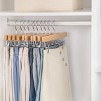 Nature Smile Wooden Pants Hangers, Natural Color, 20 Pack - Image 3