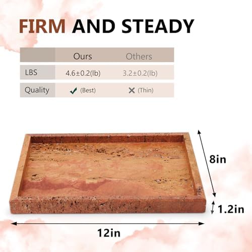 Real Natural Marble Tray for Bathroom, Vanity, Kitchen Counter & Desktop - Image 2