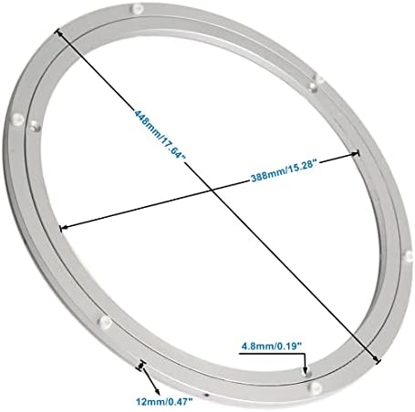 Aluminum Heavy Duty Lazy Susan Rotating Turntable Bearing Swivel Plate Hardware for Dining-Table (18 inch (12mm)) - Image 5