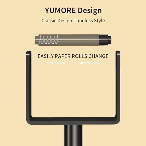 YUMORE Heavy Duty Toilet Paper Holder Stand, Extra-Weighted Base No Tipping - Image 4