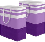 HomeHacks 2 Pack Laundry Baskets, Laundry Hampers Bags (Purple 125Lx2) by HomeHacks