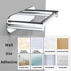 Adhesive Toilet Paper Holder Chrome Bathroom Double Post Pivoting Toilet Tissue Holder Polished Roll Holder Stick On No Drilling Stainless Steel and Zinc Alloy - Image 6