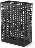 BEWBBAT Umbrella Stand Rack for Entryway, Hollow Metal Holder, FreeStanding Storage Bin for Long Umbrellas, Holds 6-7, Black by BEWBBAT