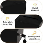 Suggestion Boxes with Slot and Lock, 3 Pack Metal Donation Boxes - Image 3