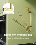 Paper Towel Holder Under Cabinet One Hand Operable, Brushed Gold - Image 3