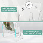 Argvey 3-Tier Brochure Holder 8.5 x 11, Desktop Literature & File Organizer - Image 5