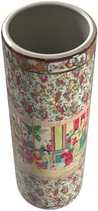 Red Lantern 24" Rose Medallion Porcelain Umbrella Stand - Image 6