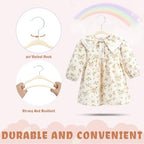 BAGAIL 50 Pack Kids Velvet Hangers 11 Inches Children's Clothes Hangers Non-Slip Baby Hangers for Infant/Toddler (Ivory) - Image 3
