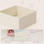 Criusia Drawer Organizer 18-Piece Set, Dresser Organizer for Baby Clothes, Foldable Closet Storage & Drawer Dividers for Underwear, Socks, Nursery (Beige) - Image 4