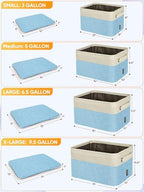 BALEINE 4 Pack Fabric Closet Storage Bins for Shelves, Linen Closet Organizers and Storage, Decorative Baskets for Organizing, Shelf, Clothes, Home, Office (Skyblue, 14''x10''x8.5'') - Image 2