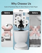 Cowboy Toilet Paper Holder Stand, Decorative Toilet Paper Storage - Image 4
