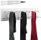 Pull Out Tie Rack for Closet, Wood Sliding Belt Rack with 21 Tie Hanger by Vrietina