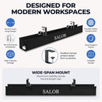 SALOR Extra Large No Drill Under Desk Cable Management Tray, 48 Inch, Black - Image 3