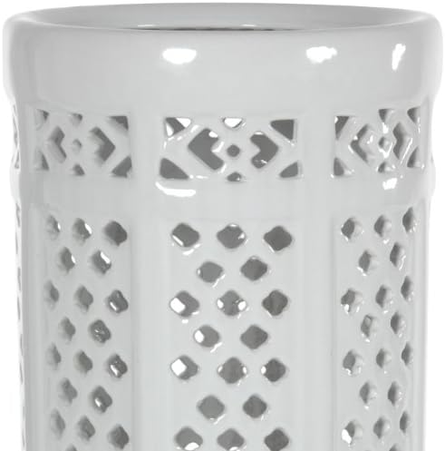 Red Lantern 17" Carved Lattice Decorative Umbrella Stand - Image 2