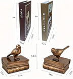 Vintage Bird Bookends & Faux Decorative Books for Home Decor - Image 6