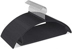 Ergonomic Curved Plastic Hangers 50 Pack No-Bump Black, Heavy Duty by TIMMY