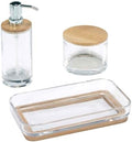 IZOD - Bathroom Set, Glass Lotion Pump, Vanity Tray & Covered Jar by IZOD