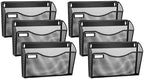 samstar 6 Pack Mesh Wall Mounted File Holder Metal Wall File Pocket Mail Organizer for Office/Home(with Label Panel) by Samstar