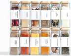 APT 1101 Glass Storage Jars with Bamboo Lid, glass canisters with airtight lids, Clear jars with lids for Spice, Cookie, Candy, Tea, Coffee Bean and Rice (White, 4oz, set of 12) - Image 2