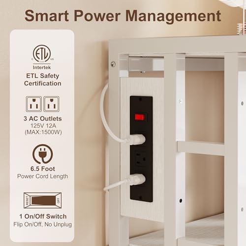MAJALiS Mini Fridge Microwave Combo Stand Cabinet Shelf with Storage Space - Image 6
