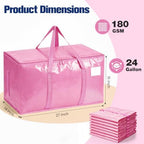 8 Pack Heavy Duty Waterproof Moving Bags, Foldable Totes - Image 2