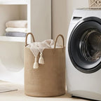 YOUDENOVA Jute Rope Laundry Hamper Basket, 58L Blanket Basket for Nursery - Image 5