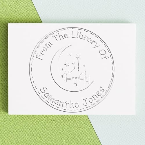 Customized Library Embossed Stamp - Soft Sacred Crescent Personalized Home Library Embossing Seal for Imams - Personalized Library Embossed Stamp for Books - Ideal Gift for Religious Leaders - Image 4