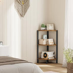 Creso hom Corner Shelf, 3-Tier Industrial Corner Bookshelf with Metal Frame - Image 5
