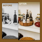 Wooden Lazy Susan – 12 in Acacia Wood Turntable Organizer for Cabinet，Multi-Purpose Home Decor Rotating Tray for Bathroom Accessories, Bedroom Makeup Organizer & Countertop Storage - Image 5