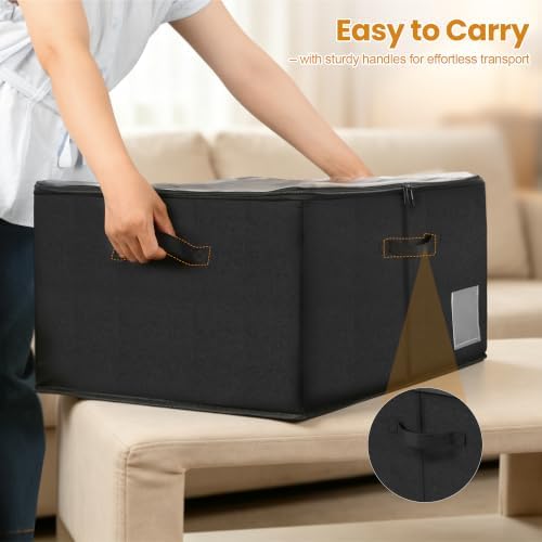 Shoe Organizer for Closet,Foldable Box with Clear Cover,Adjustable dividers - Image 6
