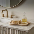 Cloud Shape 100% Natural Travertine Tray Luxury Travertine Vanity Organizer for Bathroom Kitchen Counter, Decorative Tray for Dresser Home Décor, 13.3x8.3x0.7 inches - Image 4