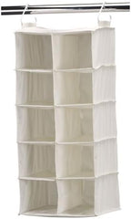 Household Essentials 311344 10 Pocket Hanging Shoe Storage Organizer for Closets | Natural Canvas by HouseholdEssentials