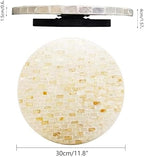12-Inch Mother of Pearl Lazy Susan for Table Top, Champagne Gold - Image 3