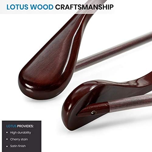 ZOBER Wide Shoulder Wood Hangers, Cherry Clothes Hangers, 6 Pack - Image 4