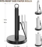 theaoo Heavy-Duty Paper Towel Holder with Tension Arm, Countertop(1, Black) - Image 2